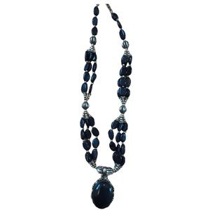 Handmade gemstone necklace.   RD/BX